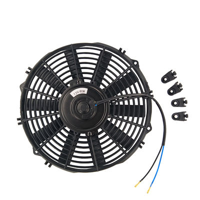 Ventilador de enfriamiento universal de 12 pulgadas de hoja recta para el radiador de vehículos Mazda en plástico negro